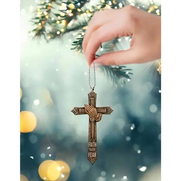 2/$21 Cross Prayer Car Mirror Ornament - Brand New - Picture 5 of 11